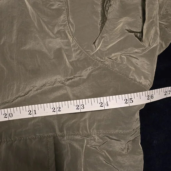 Zara Men's Olive Green Nilon Light-Weight Rain Jaket Size L - Picture 7 of 13